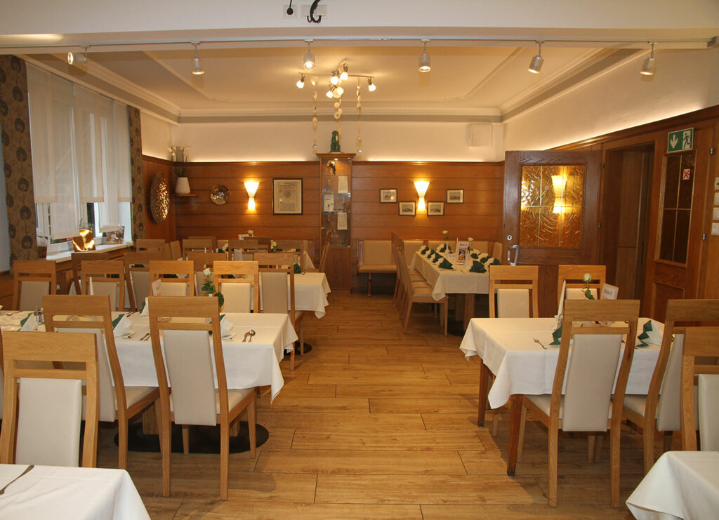 Aufnahme vom Wappensaal im Gasthof Bruckner